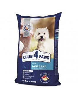 Сухий корм Клуб 4 Лапи для дорослих собак малих порід з ягням та рисом