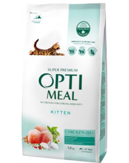 Сухий корм Optimeal з куркою для кошенят Сухий корм Optimeal з куркою для кошенят
