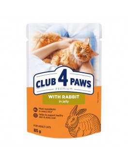 Вологий корм Club 4 Paws із кроликом у желе для дорослих котів 24шт x 85г