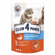 Вологий корм Club 4 Paws із лососем у желе для дорослих котів 24шт х 100г